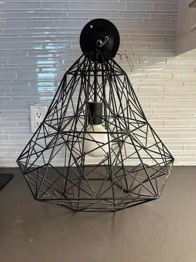 MODERN GEOMETRICAL STEEL WIRE CEILING LIGHT FIXTURE LAMP, View more
