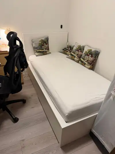 IKEA Twin Bed with Mattress and Drawers, View more