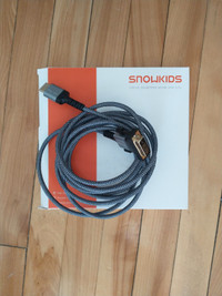 Snowkids HDMI to DVI,Sturdy Braid HDMI to DVI Cable 10FT 1080P