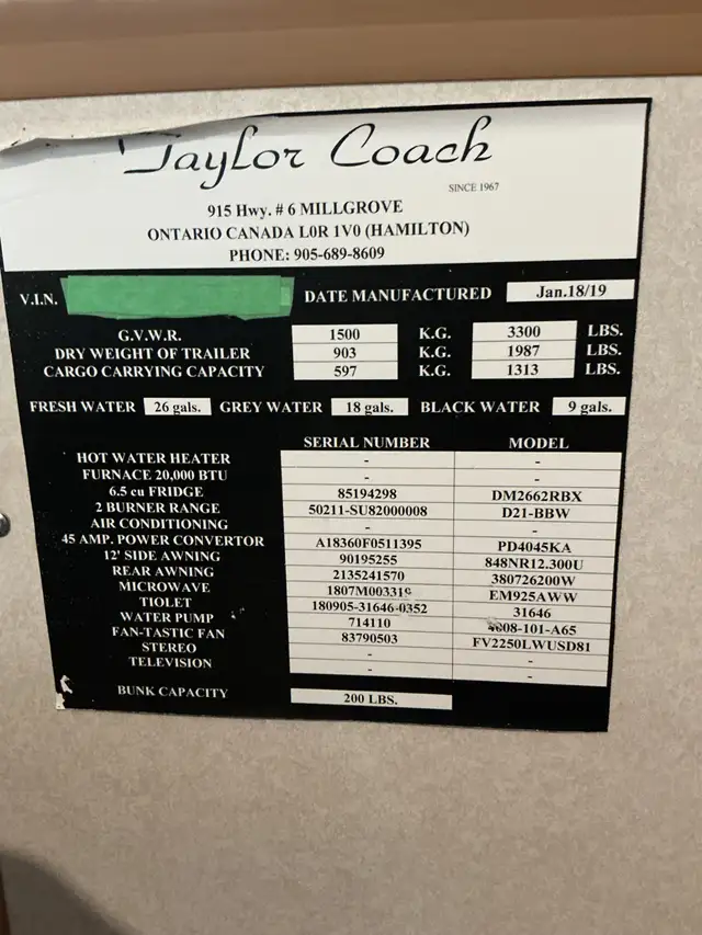 Taylor Coach 17' Travel Trailer in Travel Trailers & Campers in Hamilton - Image 11