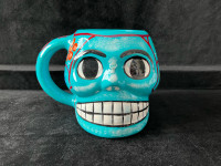 Large Hand Painted Mexican Skull Mug