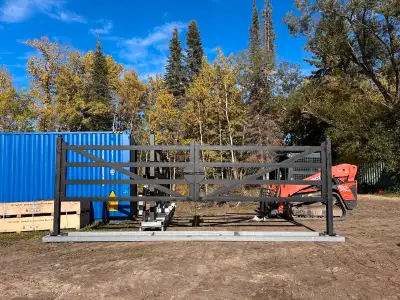 This is a 20ft metal driveway security gate, perfect for enhancing the security and aesthetic appeal...