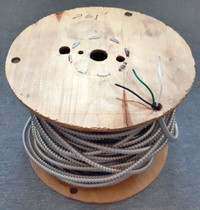 230-Foot (70m) Coil of 14AWG AC90 ISO-BX Wire; Isolated Ground