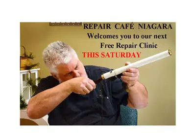 REPAIR CAFÉ…..Free Clinic This Saturday, Mark your calendar!, View more