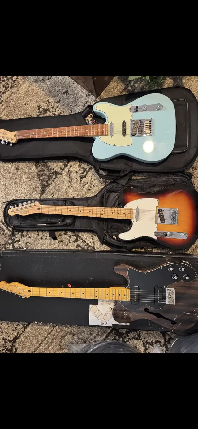 LEFT HANDED Fender MIM telecaster sunburst in Guitars in Oakville / Halton Region - Image 7