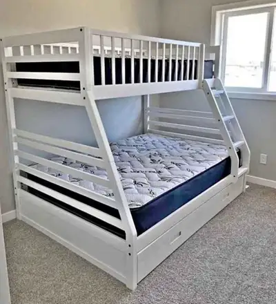 Kids Solid Wood Bunk Bed - Single over Double +Underbed Storage, View more