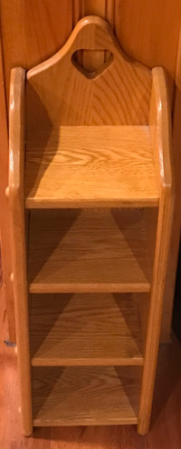 Solid OAK Wall Mounted / Free Standing CD Storage 4 Shelves