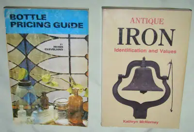 TWO COLLECT. BKS: ANTIQUE IRON, & BOTTLE PRICING GDES, '83, '76, View more