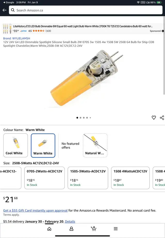 Five LED special application light bulbs 560638896070338563