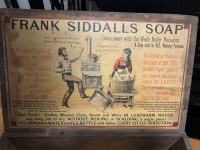 Antique Frank Siddalls Soap Wood box crate general store
