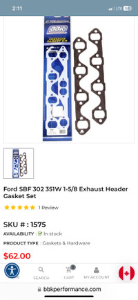 Ford SBF header gaskets