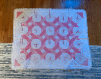 Kids/Baby Blanket Pink and White 45”x36”