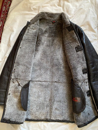 Danier genuine leather men's jacket with fur  size S