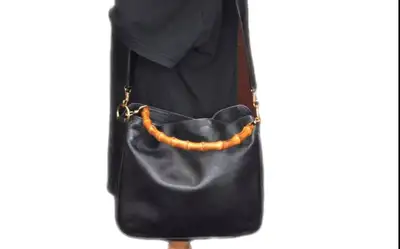 Authentic bamboo designer shoulder bag, View more