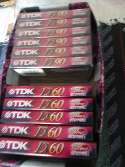 Lot:  6 pack TDK d90 and 5 loose TDK d60 Cassette tapes new, View more