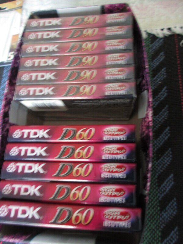 Lot:  6 pack TDK d90 and 5 loose TDK d60 Cassette tapes new in CDs, DVDs & Blu-ray in Timmins