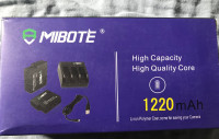 MIBOTE 2 Pack Replacement Rechargeable Battery 1500mAh - NEW