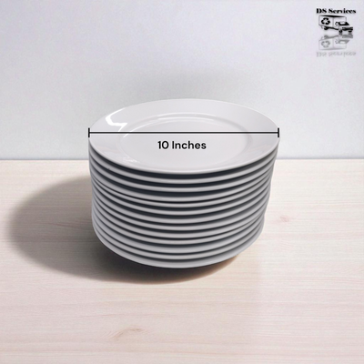 This set includes 13 heavy-duty 10" dinner plates, perfect for home, restaurant, or café use. Made f...