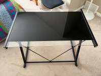 Glass Top Computer Desk