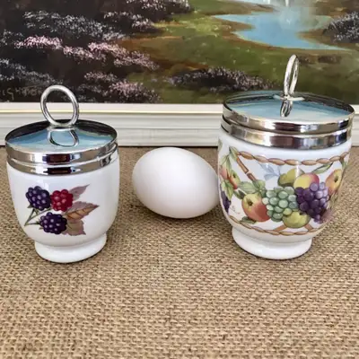 Dimensions are in my images. Egg coddlers are also ideal for warming baby food according to a Royal...