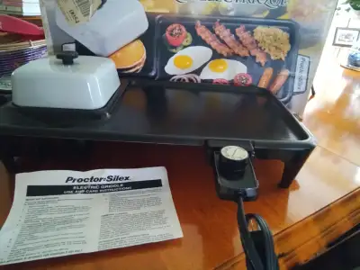 The Proctor Silex griddle is the perfect countertop appliance for great cooking that is quick and ea...