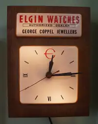 Jewelers Elgin Watch Advertising Clock