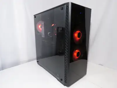 Powerful, well built gaming desktop computer with an unlocked CPU, performance cooler, super-fast GP...