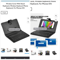 Keyboard case for tablet or phone