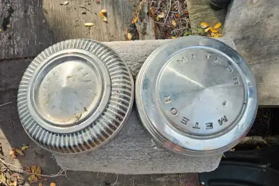 Vintage ford hubcaps. ,both rare singles,15.00,each