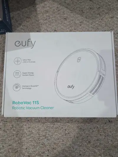 Selling a used Eufy 11S robot vacuum, it's in decent shape and works well.