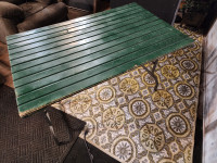 Green wood Table folding portable 48 x 30 x 30