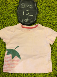 Joe pink strawberry cotton T-shirt 12 months
