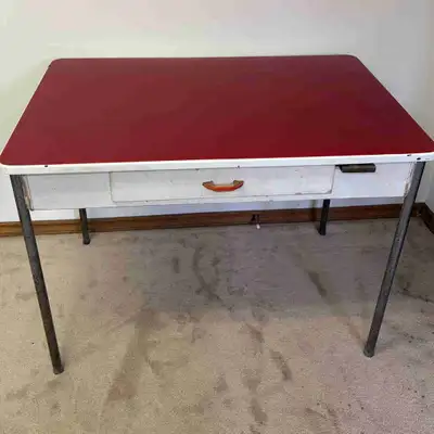 Vintage red desk , View more