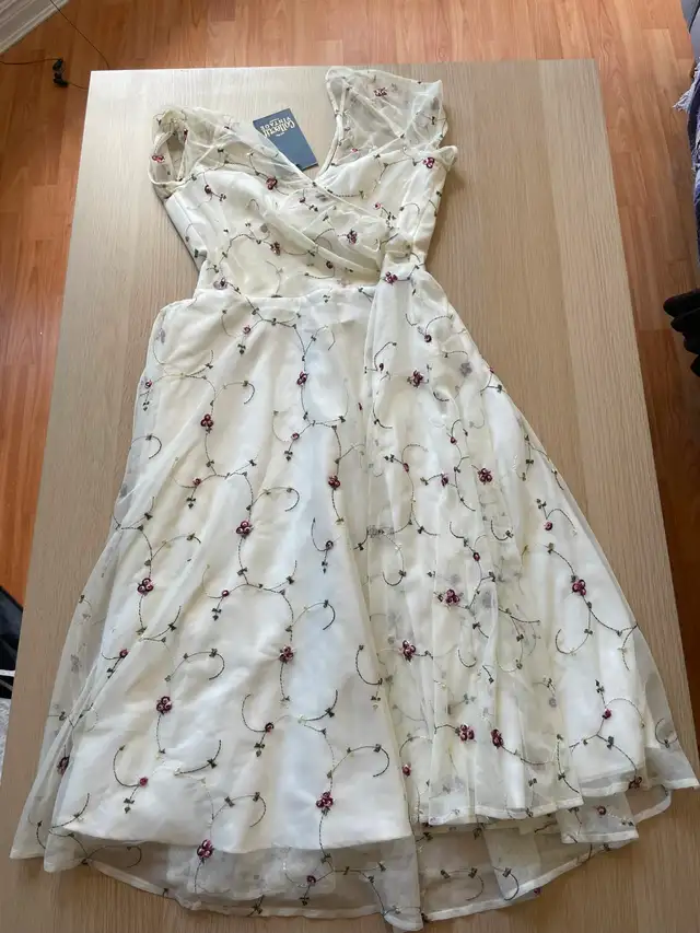 Collectif Nina Retro Ivory Swing Dress NWT
