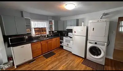 Available July 1, 2025. Renovated, large main floor flat in an older home with 2 units. Water, free...