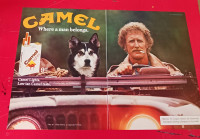 CLASSIC 1981 CAMEL AD WITH JEEP MAN & DOG VINTAGE AMERICANA