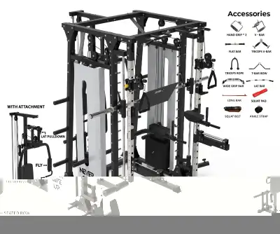 PREMIUM PRO ALL IN ONE SMITH MACHINE - SM03 - Vancouver, View more