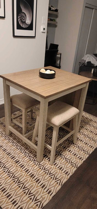 Table and Stools Dining Set - 3 Pieces