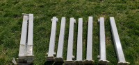 White 11 aluminum Posts and 4 Railing for sale