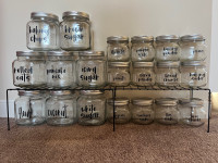 Baking Ingredients Storage Jars with Labels