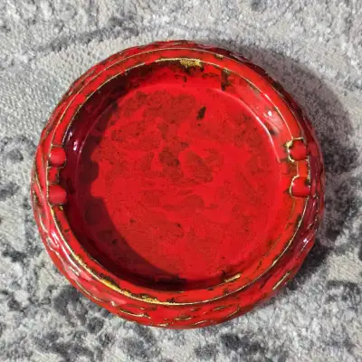 Large Red Ceramic Ashtray, View more