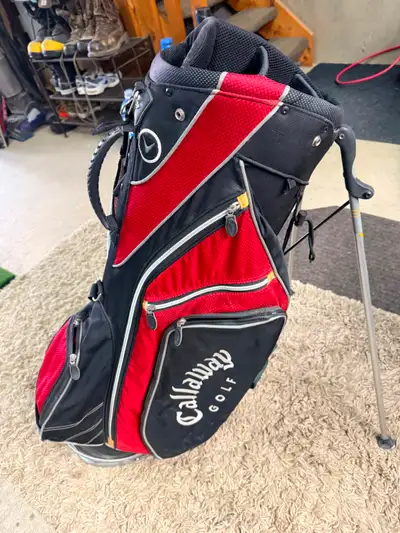 Experienced golf bag. with stand. Good condition, stand works. $75 OBO