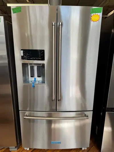 New KitchenAid stainless steel three door fridge retails for 4195 no issues whatsoever. The measurem...