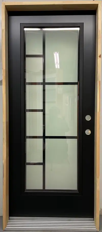 1447PSM Porte d’acier 34″G Noire Sablé tige noir 23×65, View more