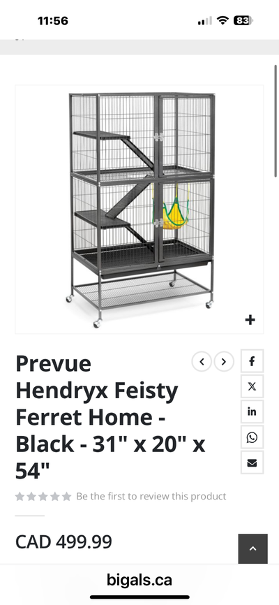 Ferret cage and accessories, View more