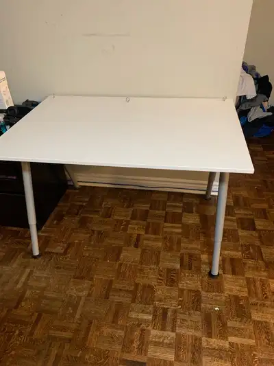 IKEA desk with adjustable legs.