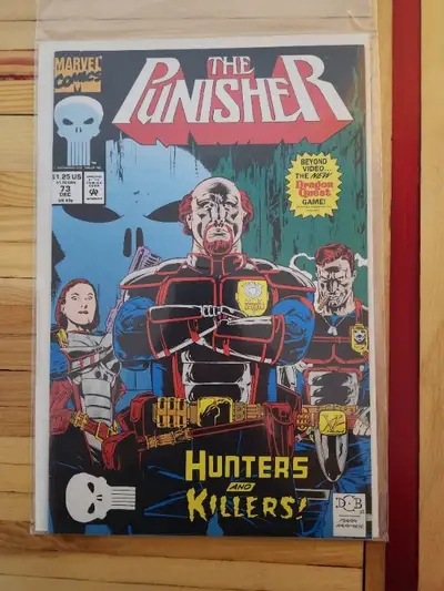 The Punisher, comics #73, 74 & 75. Kept in bags with backs. Read maybe three times. Very good condit...