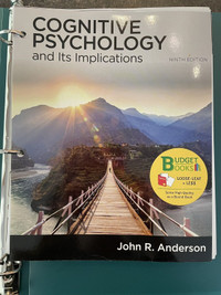 Cognitive Psychology & its Implications by Anderson 9th Edition