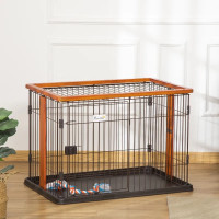 Steel Dog Crate Cage, Lightweight Puppy Kennel, with Front Door,