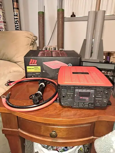 3000w With 6000w Peak Very clean. I used it twice. Made a pot of coffee camping and cut a 2x4 using...